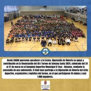 ADABA agradece a la Excelentísima Diputación de Almería su apoyo y contribución en el XII+I TSS 2024