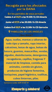 Recogida de bienes durante los partidos de esta jornada para los afectados por la DANA 