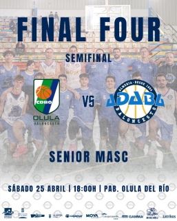 El Senior Masculino de ADABA se enfrentará a CDB Olula del Río en las semifinales de la Final Four de ascenso a N1